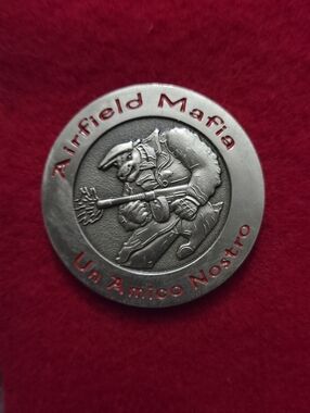 Airfield Mafia Commemorative Coin - Silver with Red Accents